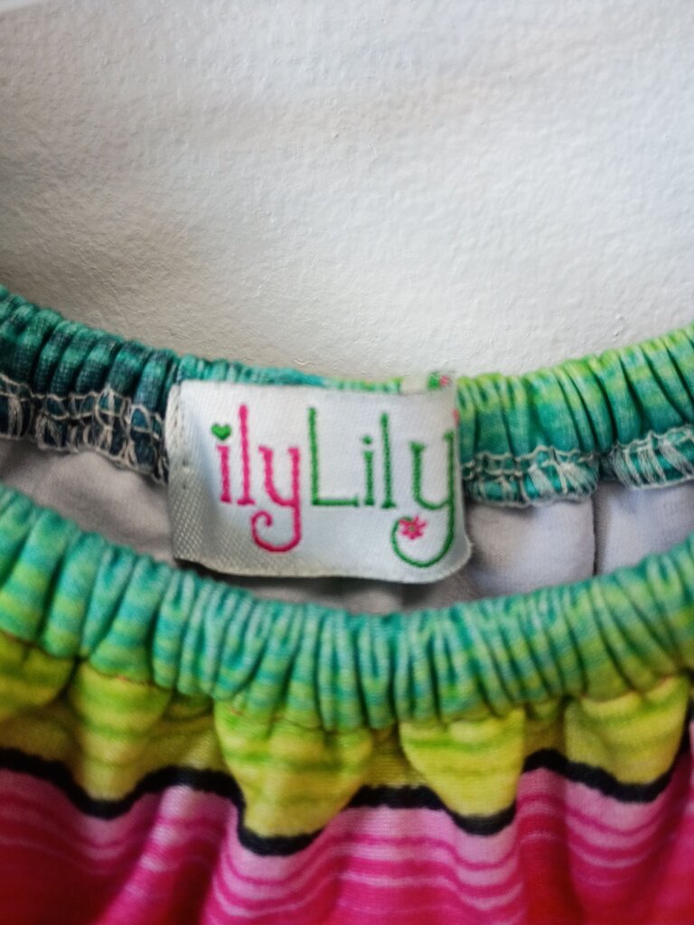 Colorful Striped One-Piece with Leopard Trim