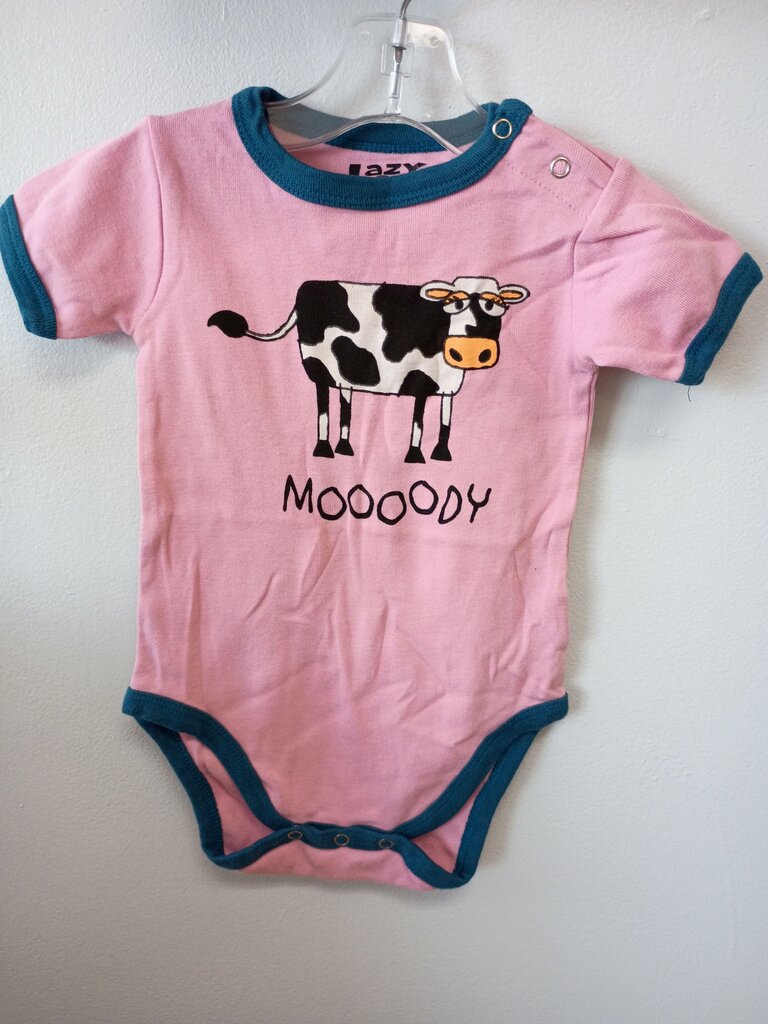 Lazy One Cow Print Pink Bodysuit