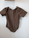 Brown Short Sleeve Baby Bodysuit