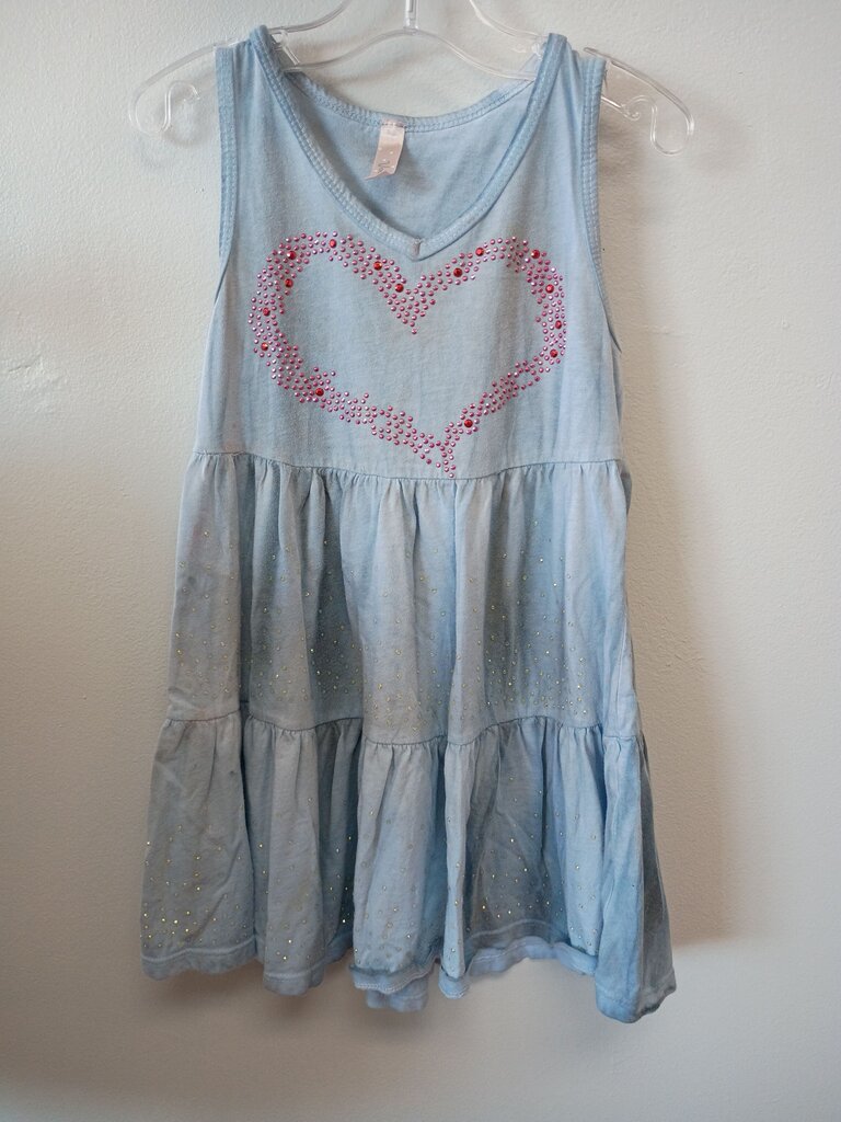 Vocal Kids Denim Dress with Heart Design