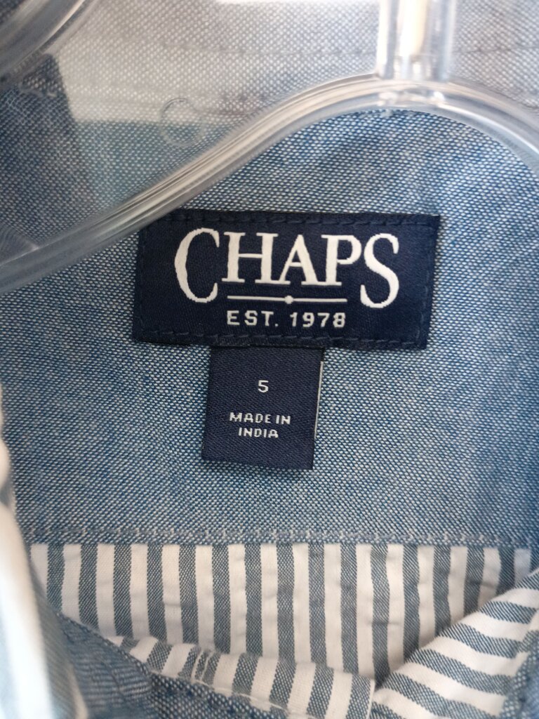 Chaps Kids Striped Button-Up Shirt Size 5