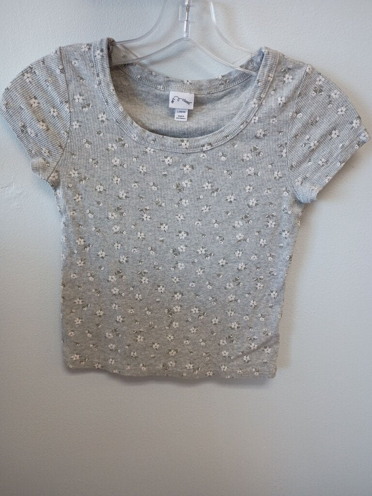 Art Class Floral Print Short Sleeve Top