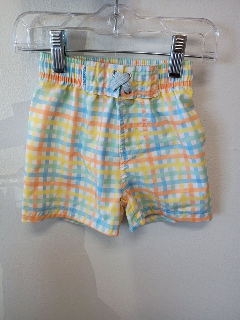 RuggedButts Colorful Checkered Swim Shorts