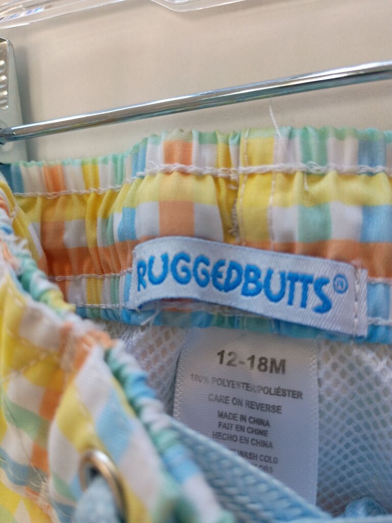 RuggedButts Colorful Checkered Swim Shorts